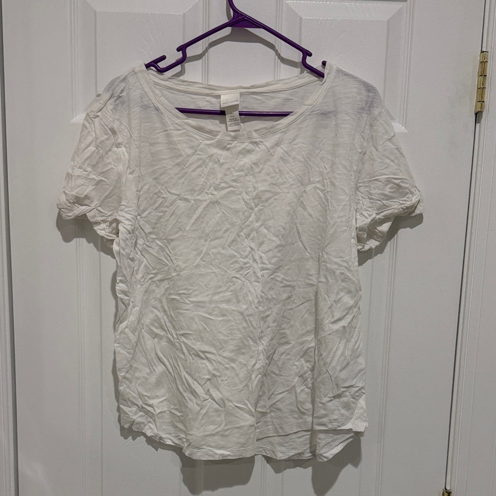 H&M White Short Sleeve Tee